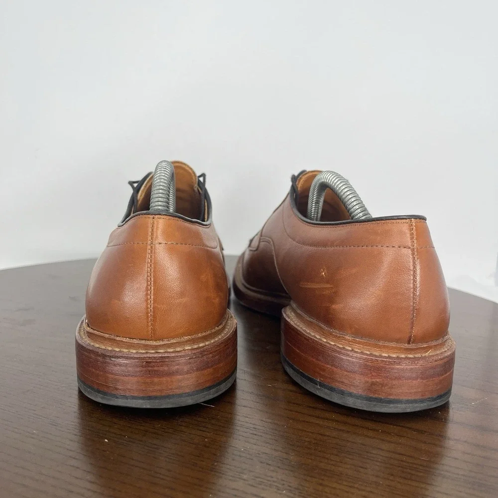 Allen Edmonds Hillcrest Shoes Mens 9.5D Brown Leather Derby Oxford Dress Lace Up